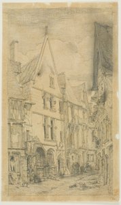 Rue des Toiles, Bourges von Charles Meryon