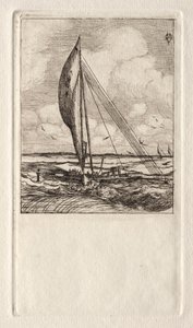 Schnell segelnde Proa, Mulgrave-Archipel, Ozeanien von Charles Meryon