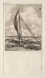 Schnell segelnde Proa, Mulgrave-Archipel, Ozeanien, 1866 von Charles Meryon