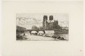 Die Apsis von Notre-Dame, Paris von Charles Meryon
