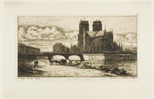 Die Apsis von Notre-Dame, Paris von Charles Meryon