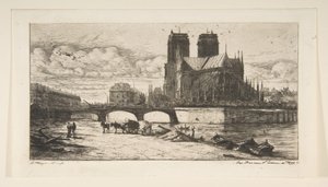 Die Apsis von Notre-Dame in Paris von Charles Meryon