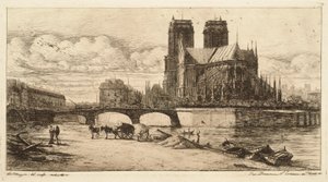Die Apsis von Notre, Paris von Charles Meryon