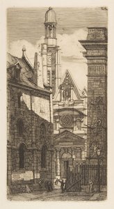 Die Kirche Saint-Étienne-du-Mont, Paris von Charles Meryon