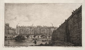 Die Exchange-Brücke, Paris, um 1784, 1855 von Charles Meryon