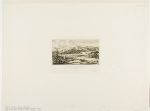 Die kleine französische Kolonie in Akaroa, 1845 von Charles Meryon