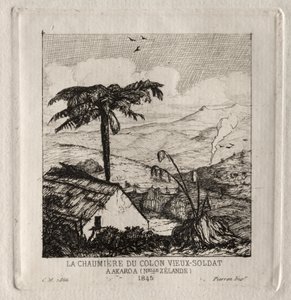Die Hütte des alten Soldatensiedlers in Akaroa, 1845