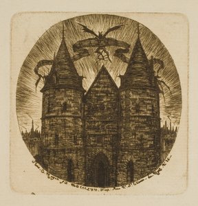Das alte Tor des Palais de Justice, Paris von Charles Meryon