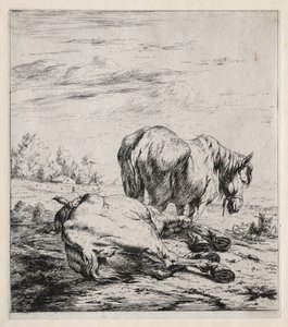 Die zwei Pferde, 1850
