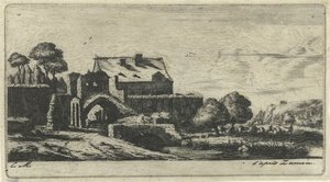 Wassermühle an einem Fluss in der Nähe von Saint-Denis von Charles Meryon