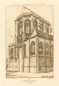 Apsis der Kirche St. Martin-sur-Renelle von Charles Meryon after Polycles Langlois