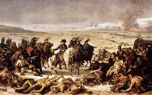 Napoleon auf dem Schlachtfeld von Eylau, 9. Februar 1807