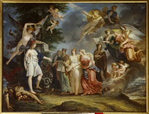 Das Zeitalter der Aufklärung: Triumphierendes Frankreich ermutigt Wissenschaft und Kunst inmitten des Krieges von Charles Meynier