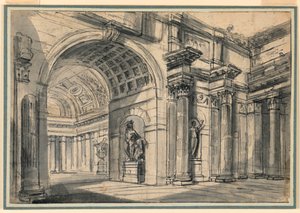 Architekturfantasie: Palastinterieur von Charles Michel Ange Challe