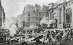 Napoleon Bonaparte (1769-1821) unterdrückt den royalistischen Aufstand vor der Kirche Saint-Roch in Paris