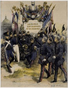 Polytechniker begrüßen ihre Älteren (1794-1894) von Charles Morel (Hundertjahrfeier der Schule) von Charles Morel