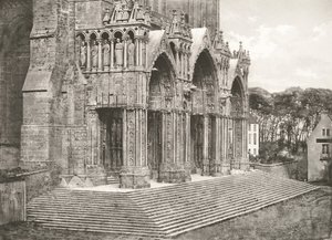 Kathedrale von Chartres - Südportal, XII. Jahrhundert von Charles Nègre