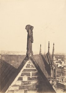 [Der Engel der Auferstehung auf dem Dach von Notre-Dame, Paris] von Charles Nègre
