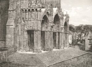 Kathedrale von Chartres - Portikus des Südens XII. Jahrhundert, ca. 1854, gedruckt ca. 1857 von Charles Nègre