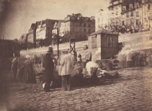 Marktszene am Hafen des Hôtel de Ville, Paris, vor Februar 1852