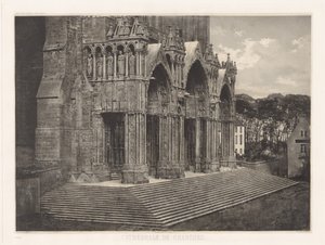 Tafel XII – Kathedrale von Chartres, Südeingang von Charles Nègre, André Jammes