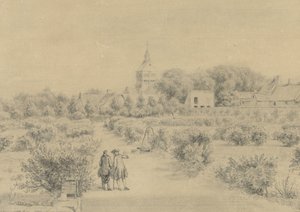 Ansicht des Dorfes Marigny von Charles Nicolas Cochin (II)