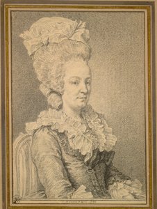 Halbporträt einer sitzenden Frau, 1781 von Charles Nicolas Cochin