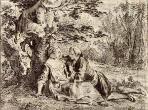 Der Dorfbewohner, der sein Kalb sucht von Charles Nicolas Cochin