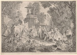 Das Spiel Blindekuh von Charles Nicolas Cochin
