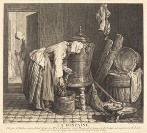 Der Brunnen von Charles Nicolas Cochin I after Jean Siméon Chardin