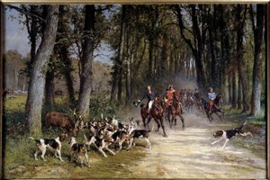 Der jagende Herzog von Orleans rannte zum Hain von Sylvie