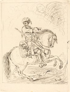 Ein Dragoner zu Pferd von Charles Parrocel