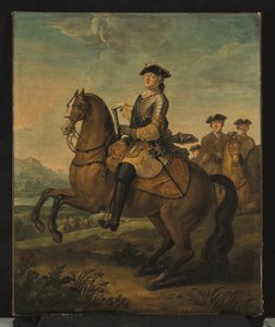 Reiterporträt von Ludwig XV. (Öl auf Leinwand) von Charles Parrocel