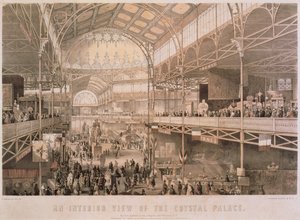 Das Innere des New York Crystal Palace, veröffentlicht von Endicott & Co., New York, 1855 von Charles Parsons