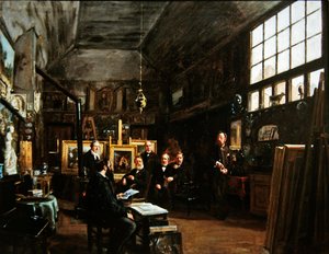 Treffen des Vorstands der Artesischen Gesellschaft der Kunstfreunde, nach 1874 von Charles Paul Etienne Desavary