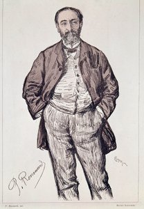 Porträt von Camille Saint-Saëns, französischer Komponist, 20. Jahrhundert (Gravur) von Charles Paul Renouard