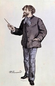 Porträt des Schriftstellers Alphonse Daudet (1840-1897)