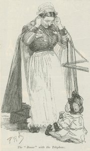 Das Kindermädchen mit dem Telefon von Charles Paul Renouard