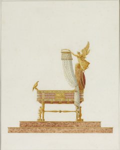 Entwurf der Wiege für Seine Majestät den König von Rom, 1811