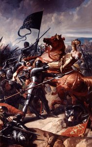 Schlacht von Castillon, 1453 19. Jahrhundert von Charles Philippe Auguste Lariviere