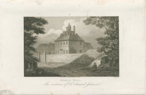 Lichfield - Edial Hall: Gravur, ca. 1805 von Charles Pye