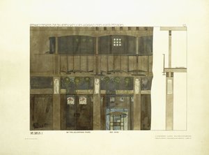 Eingangshalle, ca. 1901 von Charles Rennie (after) Mackintosh