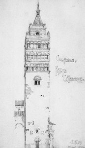 Campanile, Pistoia Kathedrale, 1891