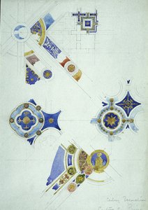 Deckendekoration, Certosa di Pavia, 1891
