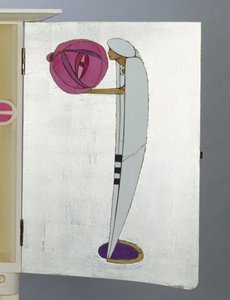 Figur in arabischem Umhang und Turban, die eine Laterne hält von Charles Rennie Mackintosh