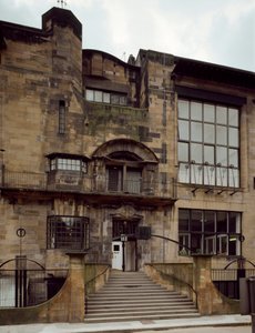 Ansicht der Kunsthochschule, entworfen von Charles Rennie Mackintosh