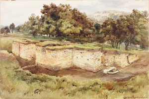 Chesters Badehaus von Südwesten von Charles Richardson