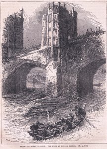Flucht der Königin Eleonore: Szene an der London Bridge, 1263 n. Chr.