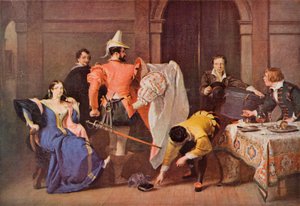 Shakespeare: Katherina und Petruchio, Der Widerspenstigen Zähmung, Akt IV, Szene 3 von Charles Robert (after) Leslie