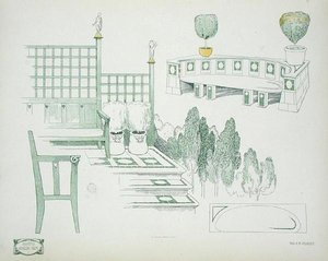 Details von Sitzen und Terrassen, aus den frühen 1900er Jahren, aus 